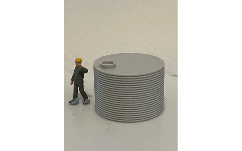 Panther Precision Models Grey 10000 L Corrugated Iron Tank (Qty 1) HO Scale
