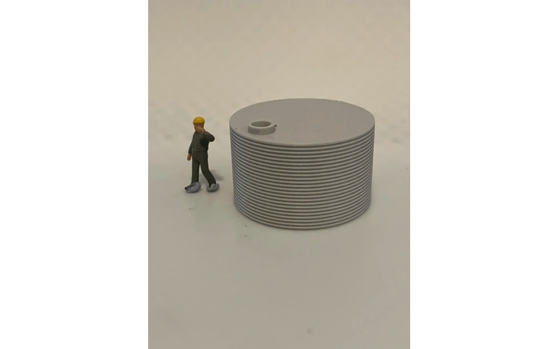Panther Precision Models Grey 18000 L Corrugated Iron Tank (Qty 1) HO Scale
