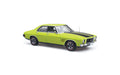 Classic Carlectables 18839 Holden HQ Monaro GTS Sedan Barbados Green with Black Stripes (350ci Engine) 1:18 Scale
