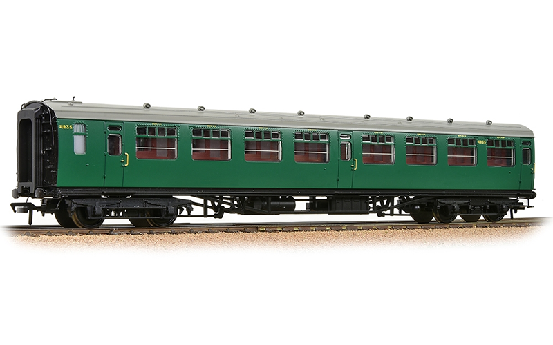 Bachmann Branchline 34-775 SR Bulleid Third Corridor 10" Vents BR (Ex-SR) Malachite Green OO Scale