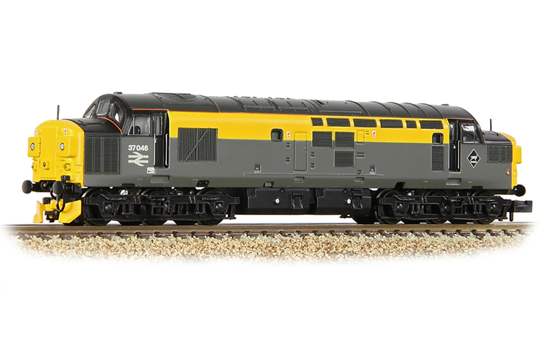 Graham Farish 371-466A Class 37/0 Split Headcode 37046 BR Engineers Grey & Yellow DC / DCC Ready N Scale
