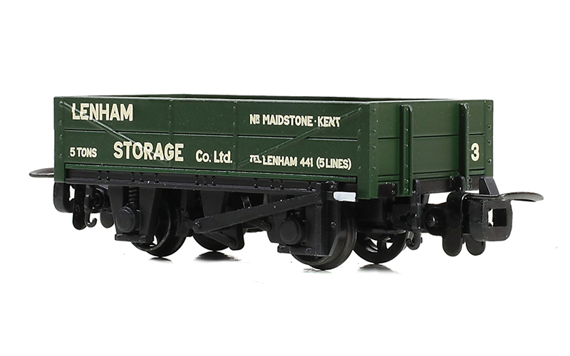 Bachmann Narrow Gauge 393-153 RNAD Rebuilt Open Wagon 'Lenham Storage' Green OO9 Scale