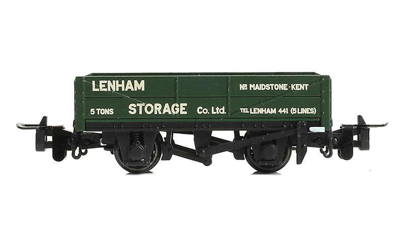 Bachmann Narrow Gauge 393-153 RNAD Rebuilt Open Wagon 'Lenham Storage' Green OO9 Scale