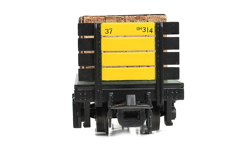 Bachmann Narrow Gauge 393-175 RNAD Flat Wagon Planked Ends RNAD Dean Hill with Sleeper Load OO9 Scale