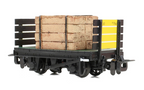 Bachmann Narrow Gauge 393-175 RNAD Flat Wagon Planked Ends RNAD Dean Hill with Sleeper Load OO9 Scale