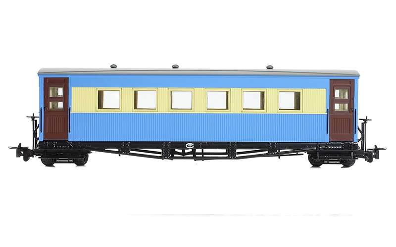 Bachmann Narrow Gauge 394-026 Gloucester Bogie Coach Lincolnshire Coast L. R. Blue & Cream OO9 Scale