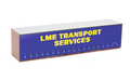 On Track Models 40CS-39 LME Transport 40' Curtain Sided Containers 2 Pack HO Scale