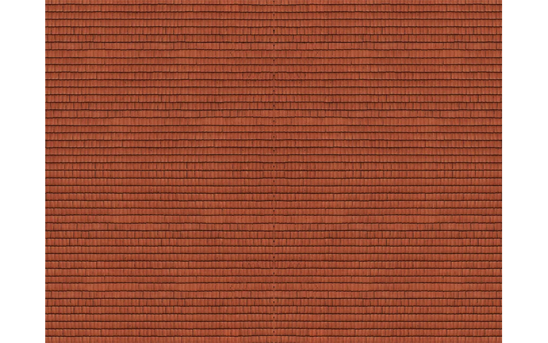 Noch 56965 3D Cardboard Sheet Roof Tile Red N Scale