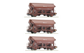 Roco 6600078 3 Piece Set: Swivel Roof Wagons CD Cargo HO Scale
