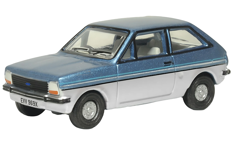 Oxford 76FF007 Titan Blue Strato Silver Ford Fiesta Mk I OO Scale