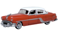 Oxford 87PC54004 Coral Red/Winter White Pontiac Chieftain 4 Door 1954 HO Scale