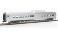 WalthersMainline 910-30412 85' Budd Dome Coach Painted Silver Unlettered HO Scale