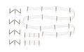Woodland Scenics A2980 Barbed Wire Fence HO Scale