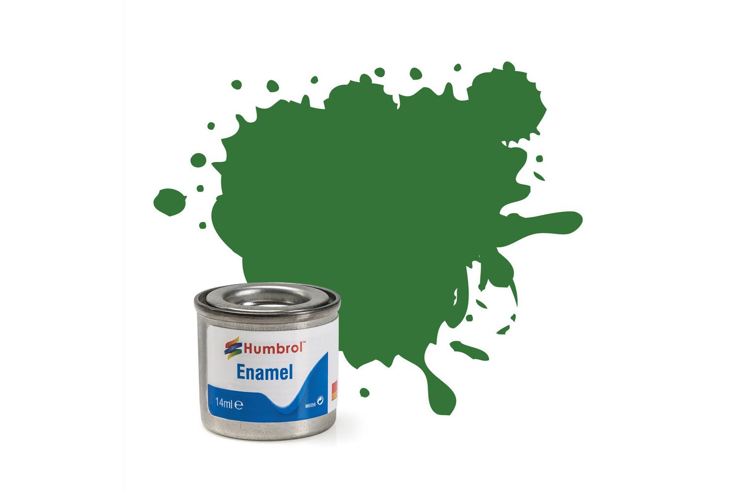 Humbrol Enamel AA1448 No 131 Mid Green Satin 14ml