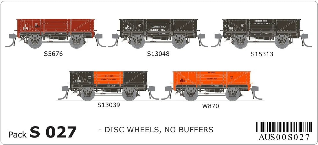 Austrains Neo NSWGR S Truck Spoked Wheels Buffers S 027 HO Scale