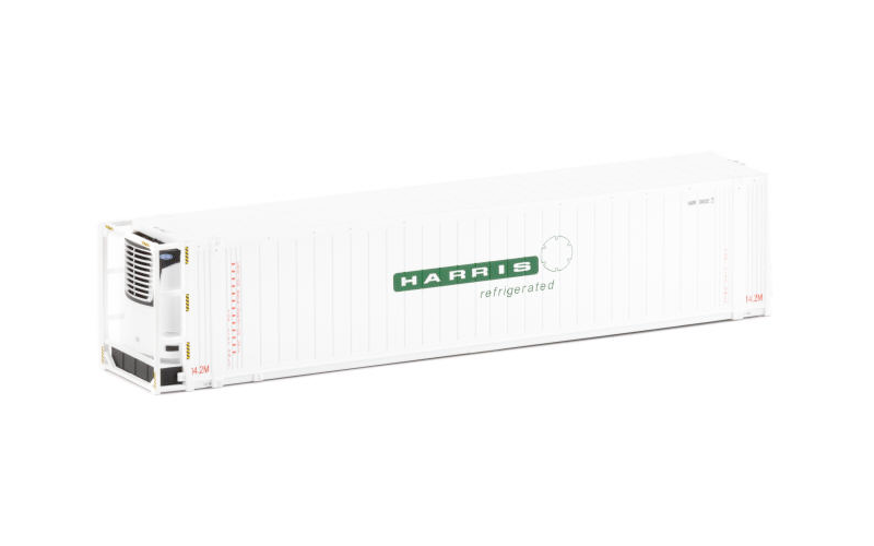 Auscision CON-100 46'6" Reefer Container Harris White w/ Side Logo HO Scale
