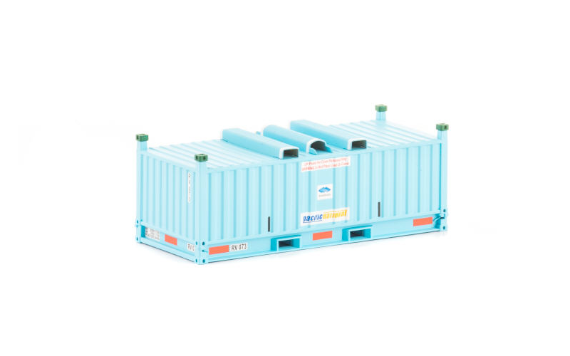 Auscision CON-48 20' Coil Steel Container Pacific National Blue HO Scale