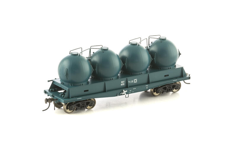 Auscision NCH-38 PCT Cement Hopper PTC Blue 4 Car Pack HO Scale