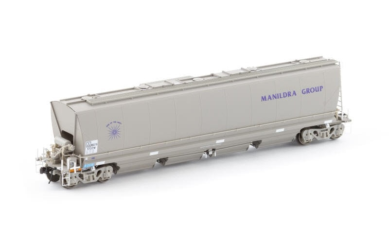 Auscision NFH-5 MGFH Flour Hopper Manildra Group Wagon Grime 4 Car Pack HO Scale