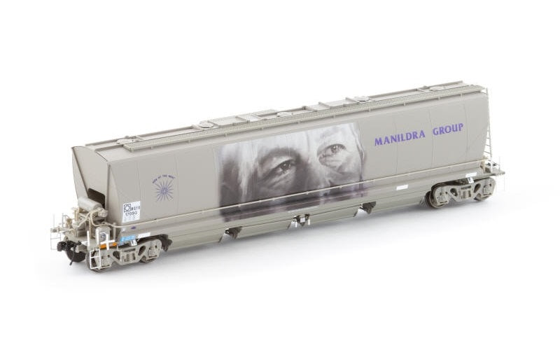 Auscision NFH-9 MGFH Flour Hopper Manildra Group Wagon Grime (Daryl 'Rum' Henschke) Single Car HO Scale