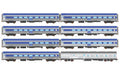 Auscision SPS-11 The Overland GSR Blue with Emu Logo (2017-Present) 8 Car Set HO Scale