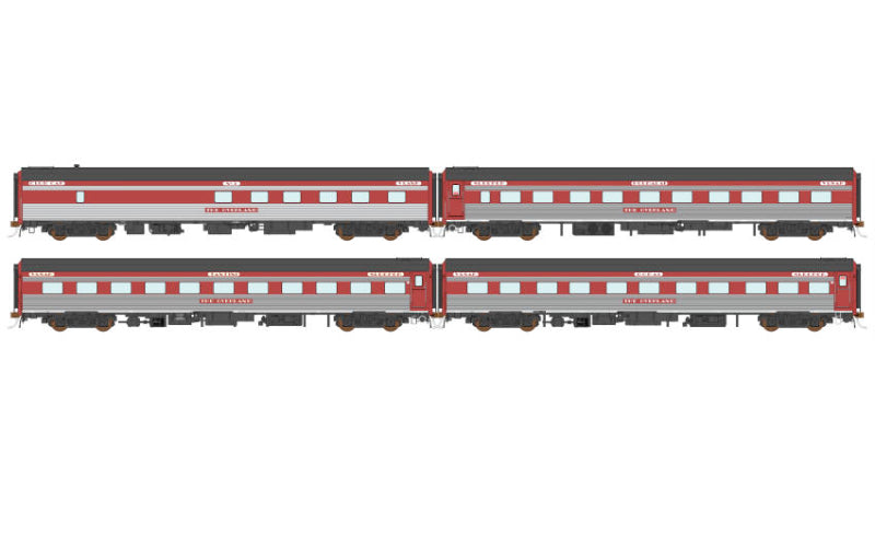 Auscision SPS-14 The Overland V&SAR/V&ANR Regal Red Restored (2021-Present) 4 Car Set HO Scale
