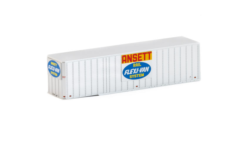 Auscision TRA-8 Flexi-Van Trailer Ansett Rail Flexi-Van System BV-2 Twin Pack HO Scale