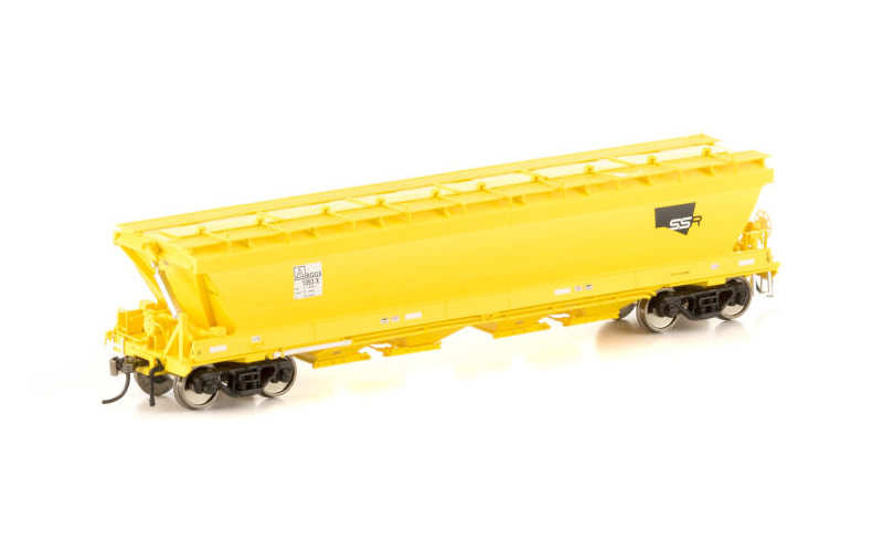 Auscision VGH-49 BGGX Grain Hopper SSR Yellow 4 Car Pack HO Scale