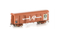 Auscision VLV-31 VBBY Box Van VR Wagon Red with Blue Circle Cement & Large VR Logos with Aligned Bogies & 4 Louvre Doors 4 Car Pack HO Scale