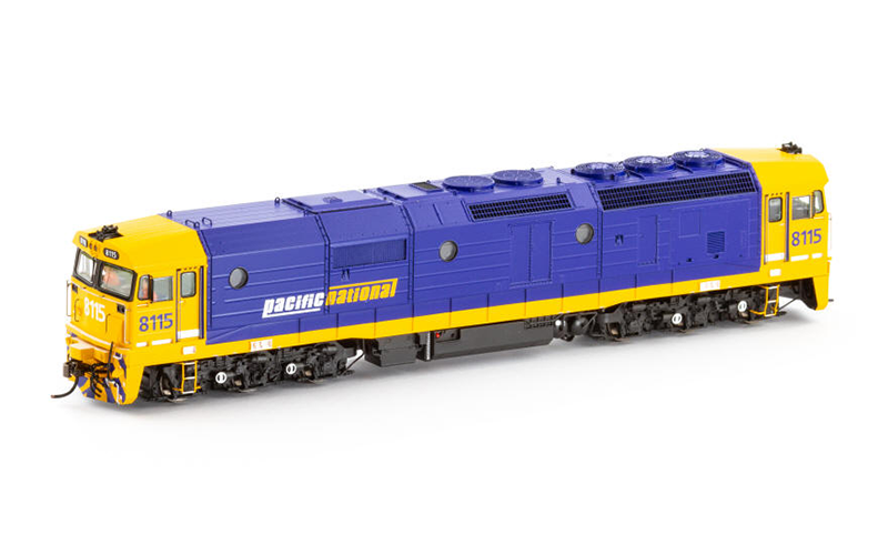 Auscision 81-15s 8115 Pacific National Intermodal Blue/Yellow with Yellow Cab Roof DCC Sound Equipped HO Scale