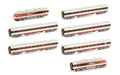 Auscision XPT-1 SRA InterCity XPT Red/Grey/Black with Candy L7 - 7 Car Set HO Scale