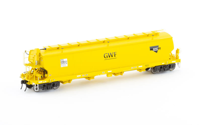 Auscision AGH-9 BGSY Grain Hopper GWF/SSR Yellow 4 Car Pack HO Scale