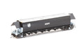 Auscision NGH-44 BGVF Grain Hopper Black with SSR Logos and Grain Lids 4 Car Pack HO Scale