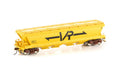 Auscision VGH-25 VHGY Grain Hopper VR Yellow with Large VR Logo 4 Wagon Pack HO Scale