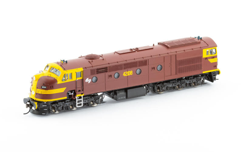 Auscision 421-27s 42108 NSWGR Indian Red - Austerity with White L7 DCC Sound Equipped HO Scale