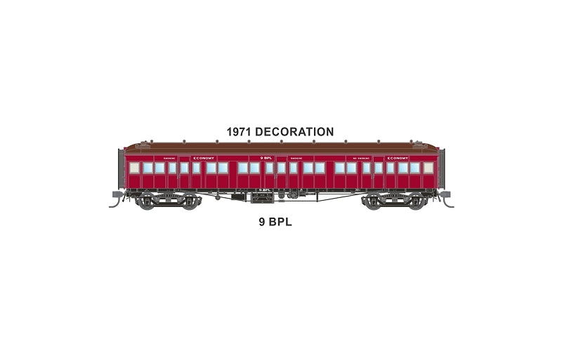 Austrains Neo PL 015 PL Passenger Carriage 9 BPL 1971- HO Scale