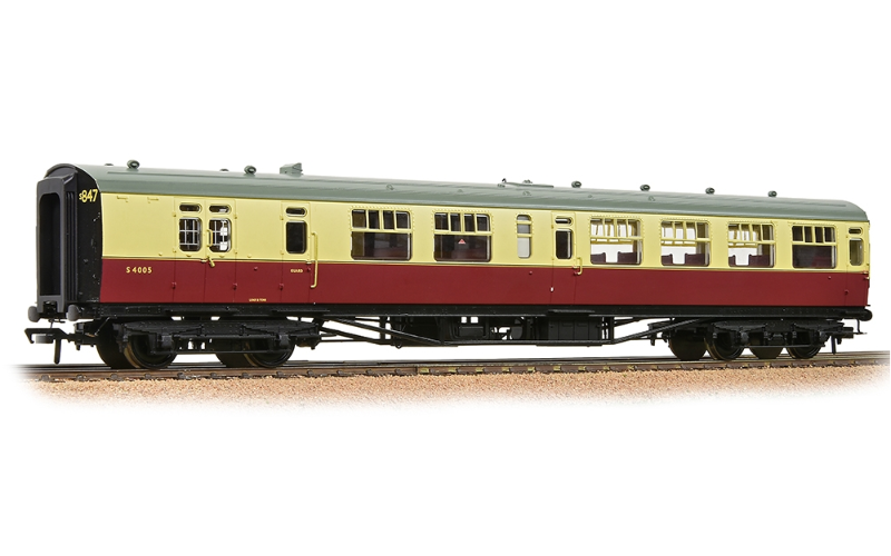 Bachmann Branchline 34-727 SR Bulleid Brake Third Semi-Open 15" Vents BR Crimson & Cream OO Scale