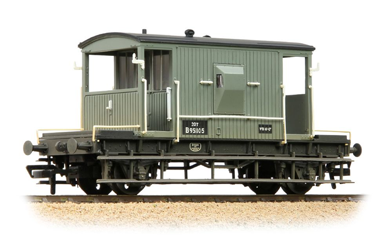 Bachmann Branchline 37-528F 20T Brake Van BR Early Grey B951105 Weathered OO Scale