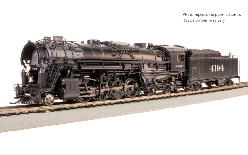 Broadway Limited 7893 ATSF 2-8-4 Berkshire T1a #4196 4-Axle Tender Disk Main Driver Smoke Paragon4 Sound/DC/DCC HO Scale