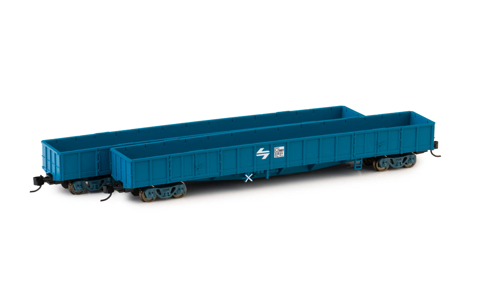 Buckambool Models NOCY Open Wagon PTC Blue with White L7 2 pack N Scale