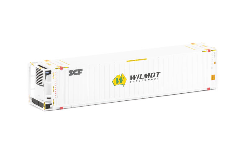 Auscision CON-99 46'6" Reefer Container Wilmot White w/ Side Logo HO Scale