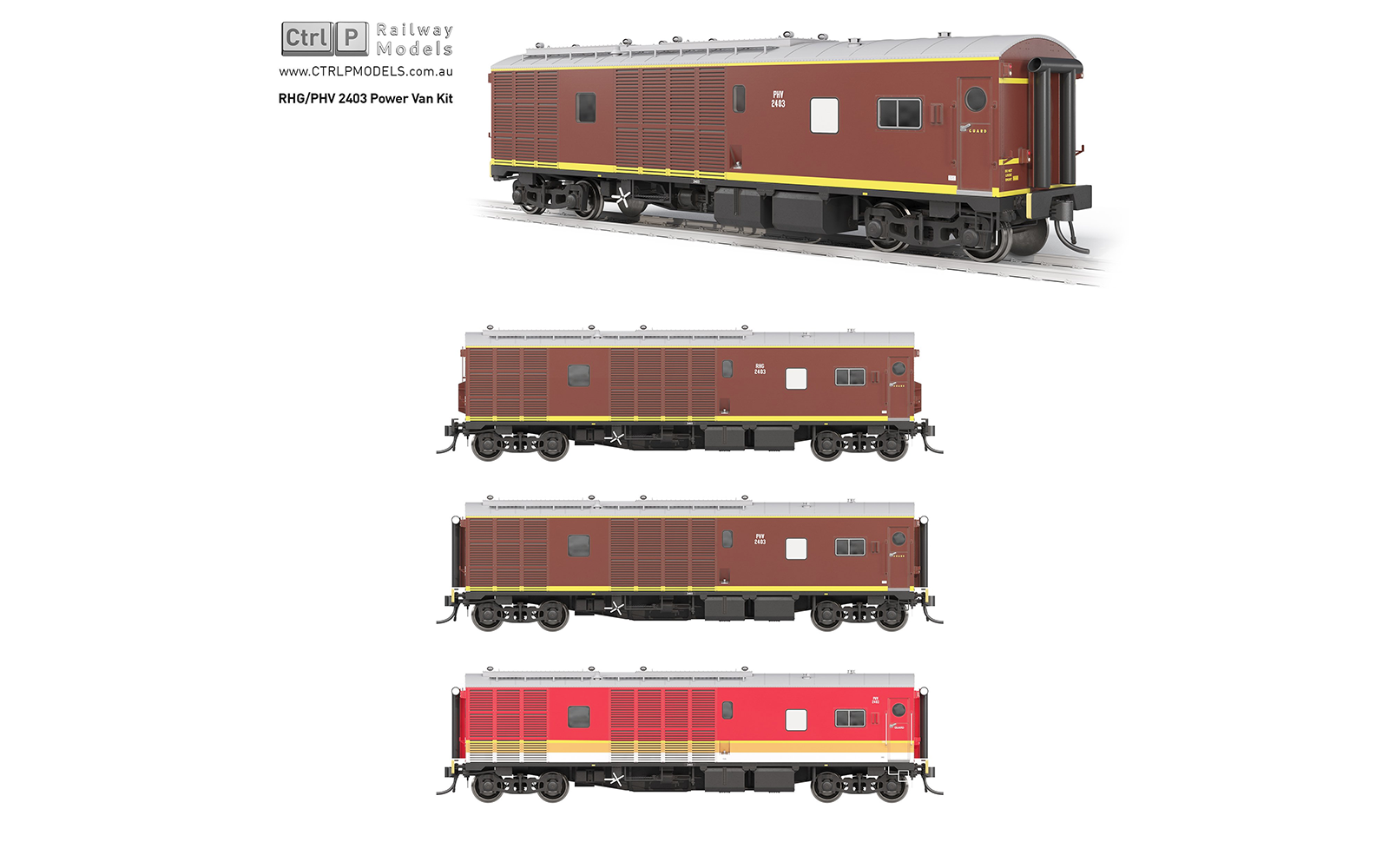 Ctrl P Railway Models NSW RHG/PHV 2403 Power Van Kit HO Scale