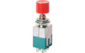 Daichi MS197RD DPDT Push Switch Red