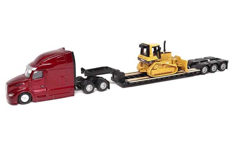 Diecast Masters CAT® 84419 Peterbilt Model 579 UltraLoft Tandem Tractor with Lowboy Trailer and CAT® D5M Dozer HO Scale