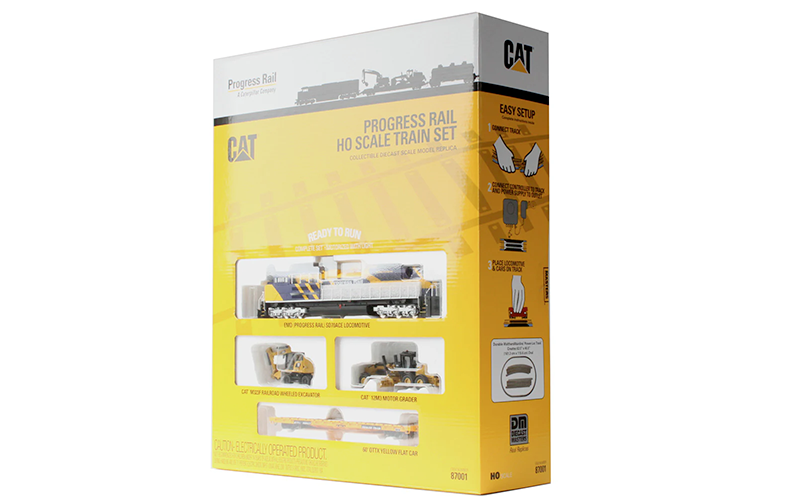 Diecast Masters CAT® 87001 Caterpillar Progress Rail Train Set HO Scale