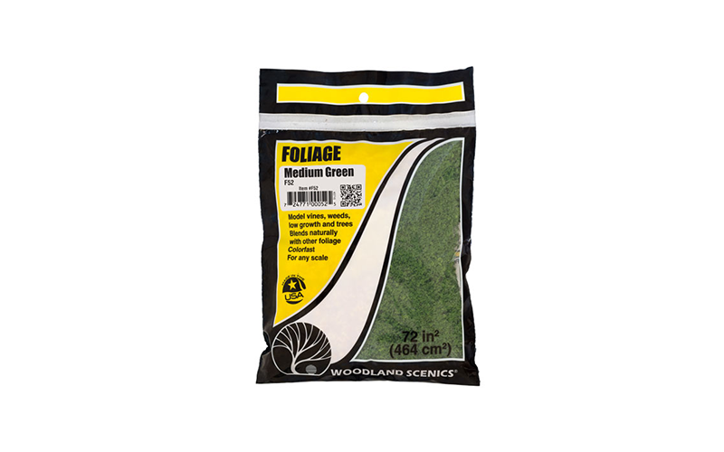 Woodland Scenics F52 Foliage Medium Green