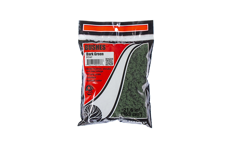 Woodland Scenics FC147 Bushes Dark Green
