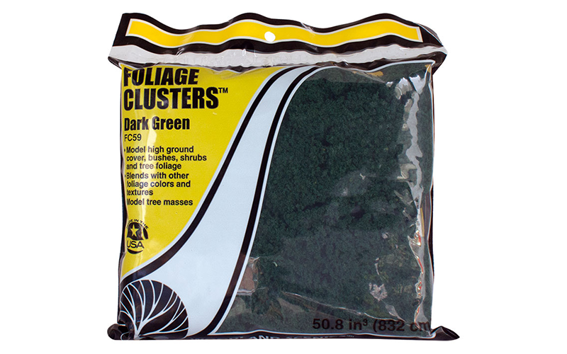 Woodland Scenics FC59 Foliage Clusters Dark Green