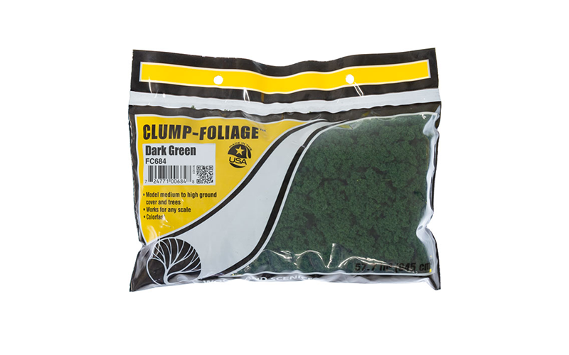 Woodland Scenics FC684 Clump-Foliage Dark Green