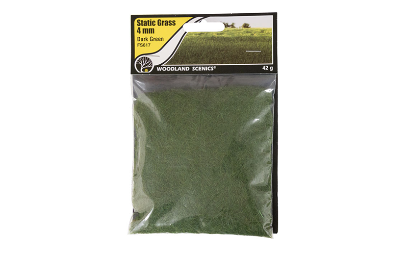 Woodland Scenics FS617 Static Grass Dark Green 4mm